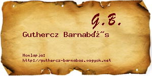 Guthercz Barnabás névjegykártya