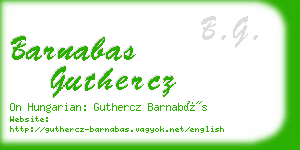 barnabas guthercz business card